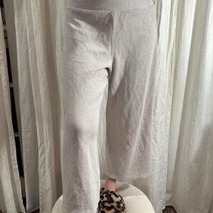 Women's Abercrombie wide leg waffle knit sweatpants